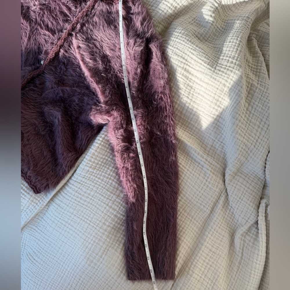Zara Purple Faux Fur Fuzzy Cardigan M - Picture 14 of 14